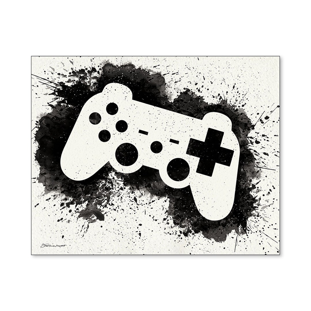 Game Controller Art by Stephanie Marrott Etsy