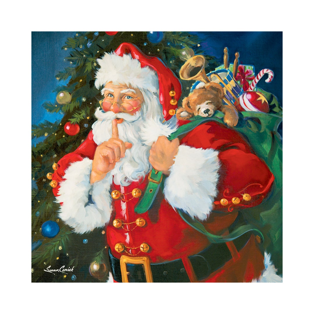 Susan Comish Santa Paintingnull