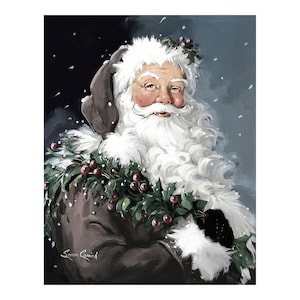 Berry Santa in Gray by Susan Comish