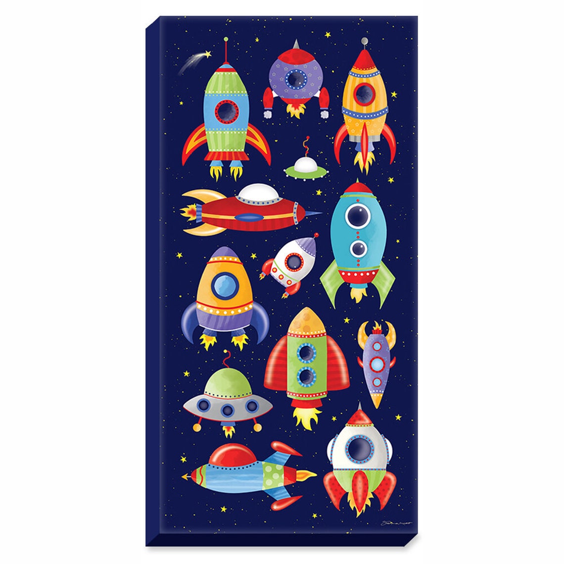Rocket Shopping Wall Art by Stephanie Marrott Etsy