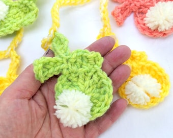 Guirlande de lapin de Pâques au crochet, décoration pastel pour chambre de bébé, sur commande