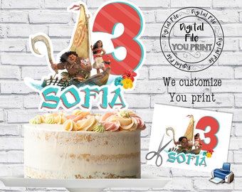 Baby Moana Cake Topper Etsy