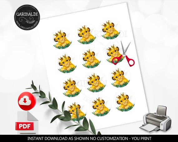 Baby Lion Cupcake Toppers Printable Lion King Baby Shower