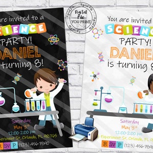 Printable Science Party Invitation Custom Science Birthday | Etsy