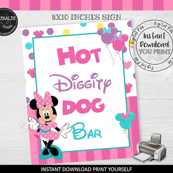 Hot Diggity Dog Bar Signs - Etsy