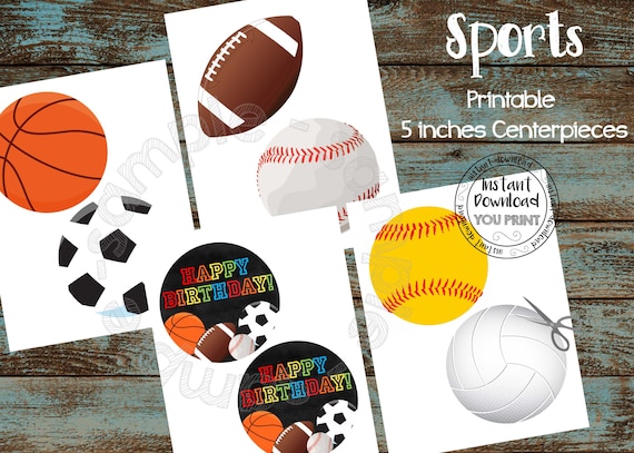 40 Stück Sport-Hängedekorationen – Bunte Ball-Spiel-Deko Für Sport-Geburtstagspartys (fertig Montiert)