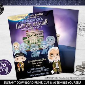 Editable Haunted Mansion Invitation Haunted Mansion Halloween Party Invitation Instant Download Haunted Mansion Invitation HMD1 HW