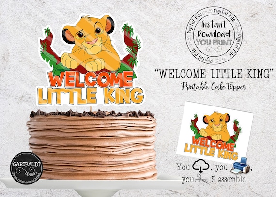 Printable Lion King Baby Shower Cake Topper Lion King Etsy