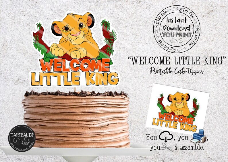 Printable Lion King Baby Shower Cake Topper Lion King Etsy Printable Lion King Baby Shower Cake Topper Lion King Etsy