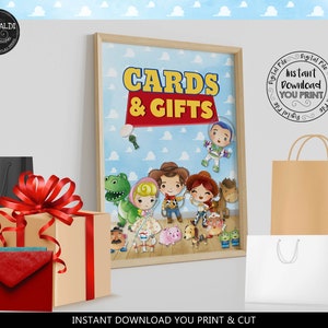 Printable Cards and Gifts Sign Gift Table Sign Birthday Party Table Decorations Instant Download Baby Shower Gift Table Poster TSS