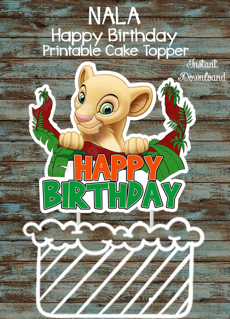 Lion King Girl Birthday Party Decorations Nala Printable Cake Topper Printable Lion King Nala Cake Topper Lion King Nala Centerpieces Centerpieces Table Decor Home Living Kientructhanhdat Com