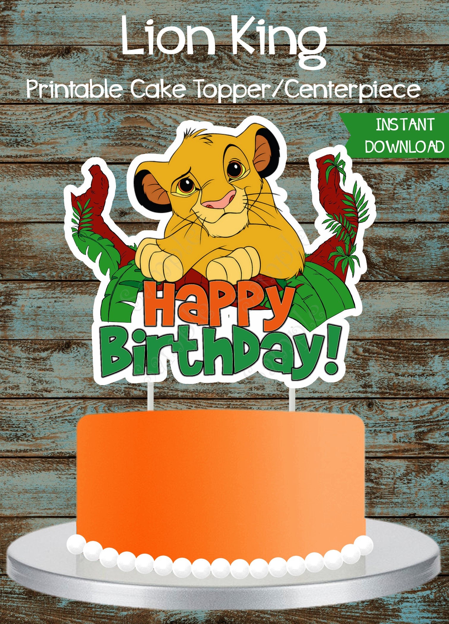 Lion King Cake Topper Printable Lion King Topper Cake Toppers 