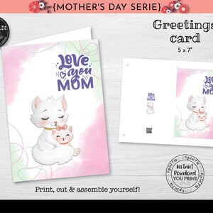 Instant download Mother's Day card Printable Mother's Day Card Mothers day Gift Card Duchess and Marie Mothers day Greeting Card MTHD
