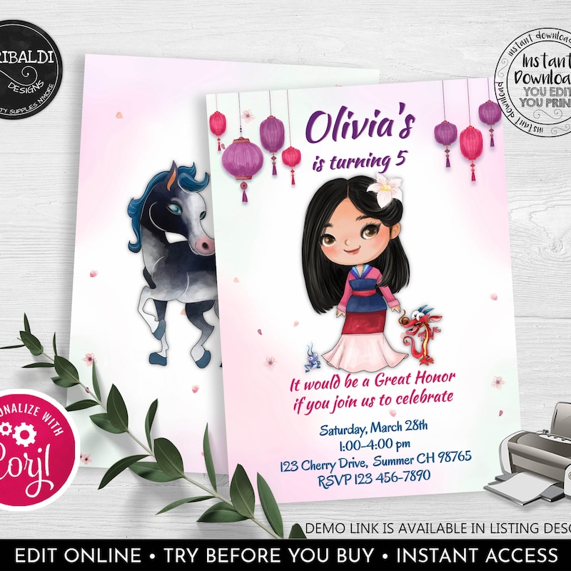 Mulan Birthday - Etsy