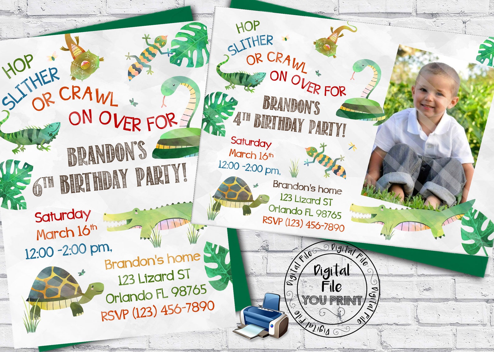Reptile Invitation Reptile Birthday Invitation Reptile Party Etsy