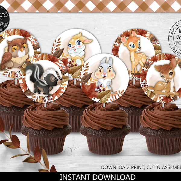 Deer Cupcake Toppers - Etsy