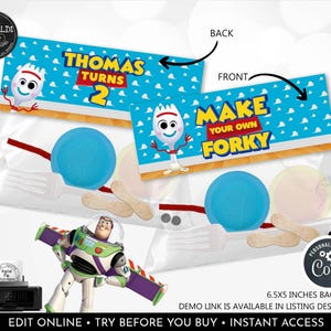 Toy Story Make Your Own Forky Bag Topper Toy Story Forky Bag Holder Toy Story Party Favor Bag Labels Editable Custom Digital Printable Create your own Forky Bag Topper Forky Bag Toy Story 5 birthday Party Editables Forky Bag Forky Template DIY Forky Gift tag Toy Story Birthday Party Favors Toy Story Printables Toy Story Instant download Toy Story Forky Editable Gift Bag Topper Holder Digital Forky Gift tags Toy Story Baby Shower Gift labels