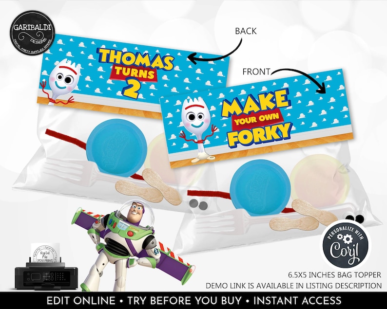 Toy Story Make Your Own Forky Bag Topper Toy Story Forky Bag Holder Toy Story Party Favor Bag Labels Editable Custom Digital Printable Create your own Forky Bag Topper Forky Bag Toy Story 5 birthday Party Editables Forky Bag Forky Template DIY Forky Gift tag Toy Story Birthday Party Favors Toy Story Printables Toy Story Instant download Toy Story Forky Editable Gift Bag Topper Holder Digital Forky Gift tags Toy Story Baby Shower Gift labels