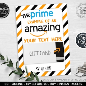 Prime Amazing Gift Card Holder Thank you Teacher Staff Employee Coworker Boss Mom Dad PTA Appreciation Day Amazing Card Holder Template TA