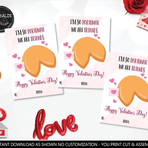 Valentinstag Karten Valentinstag Glückskeks Valentinstag Karte Lehrer Klassenzimmer Börse Kinder Karten Valentinstag Geschenkanhänger GL