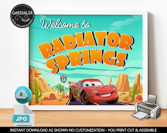 Radiator Springs / Backdrop & Background - Etsy