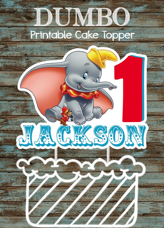 Printable Dumbo Cake Topper Printable Dumbo Centerpiece Etsy