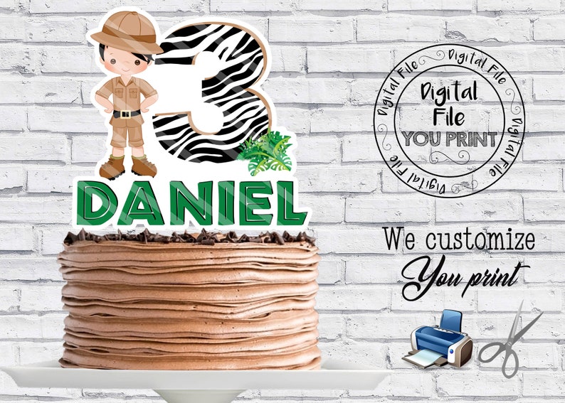 Printable Safari Cake Topper Safari Centerpieces Safari | Etsy