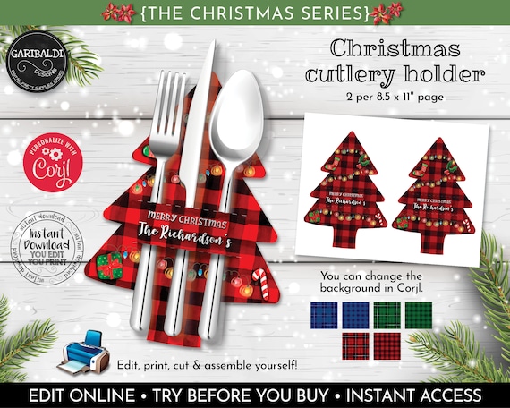Christmas cutlery top