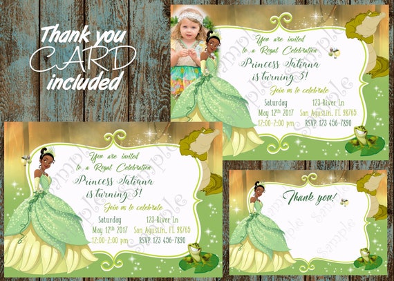 The Princess And The Frog Invitation Tiana Invitation Etsy