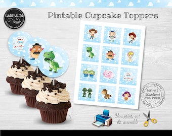Toy Story Cupcake Toppers Printable Toy Story Decorations Toy Story Birthday Party Toy Story Party Supplies Toy Story Baby Shower TSS