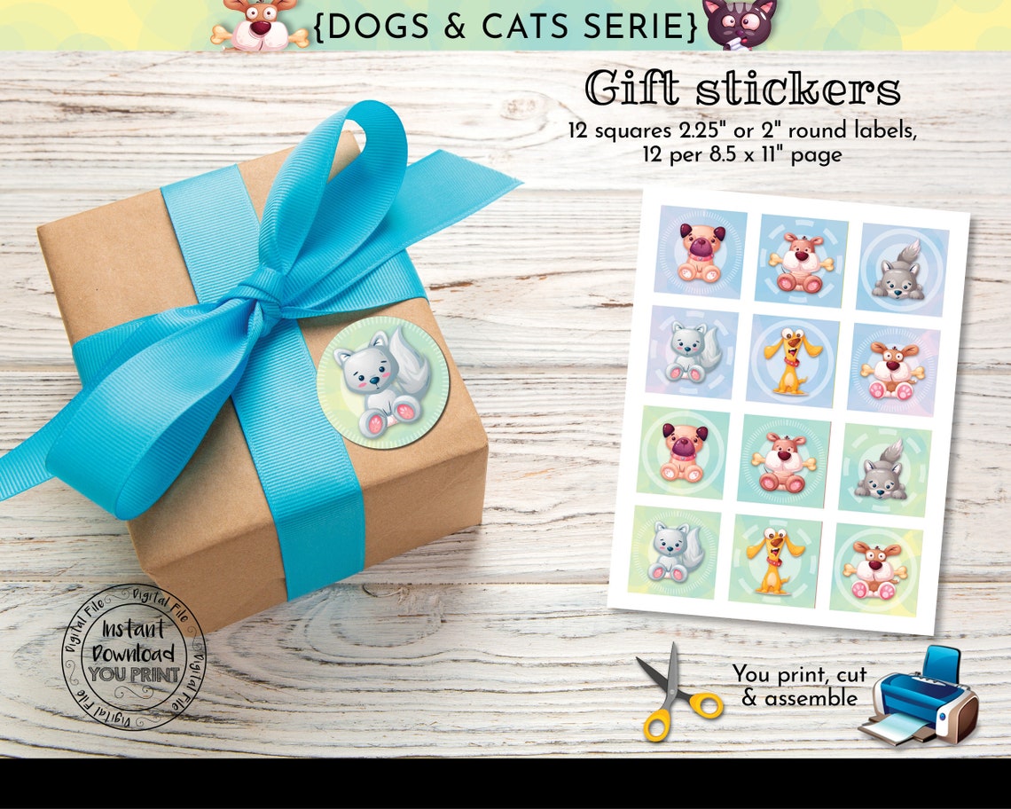 Instant Download Puppy Dog Cupcake Toppers Printable Puppy | Etsy