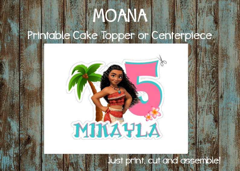 Moana Party Supplies Printable Moana Cake Topper Diy Moana Centerpiece Printable Moana Centerpiece Moana Birthday Party Decorations Kitchen Dining Kitchen Decor Kientructhanhdat Com
