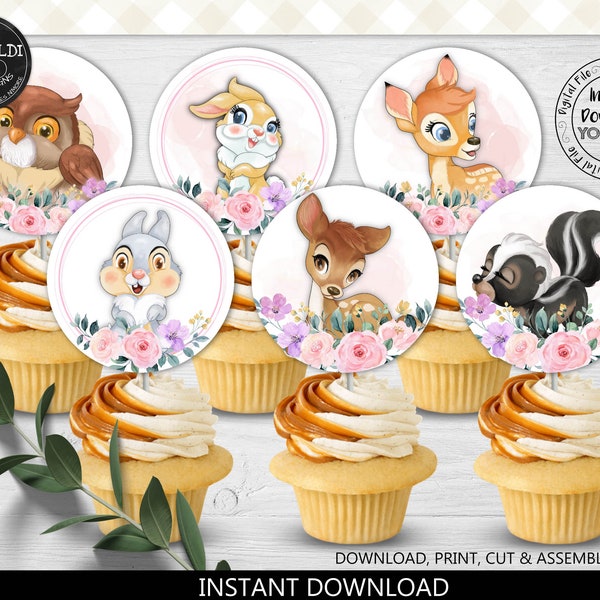 Deer Cupcake Toppers - Etsy