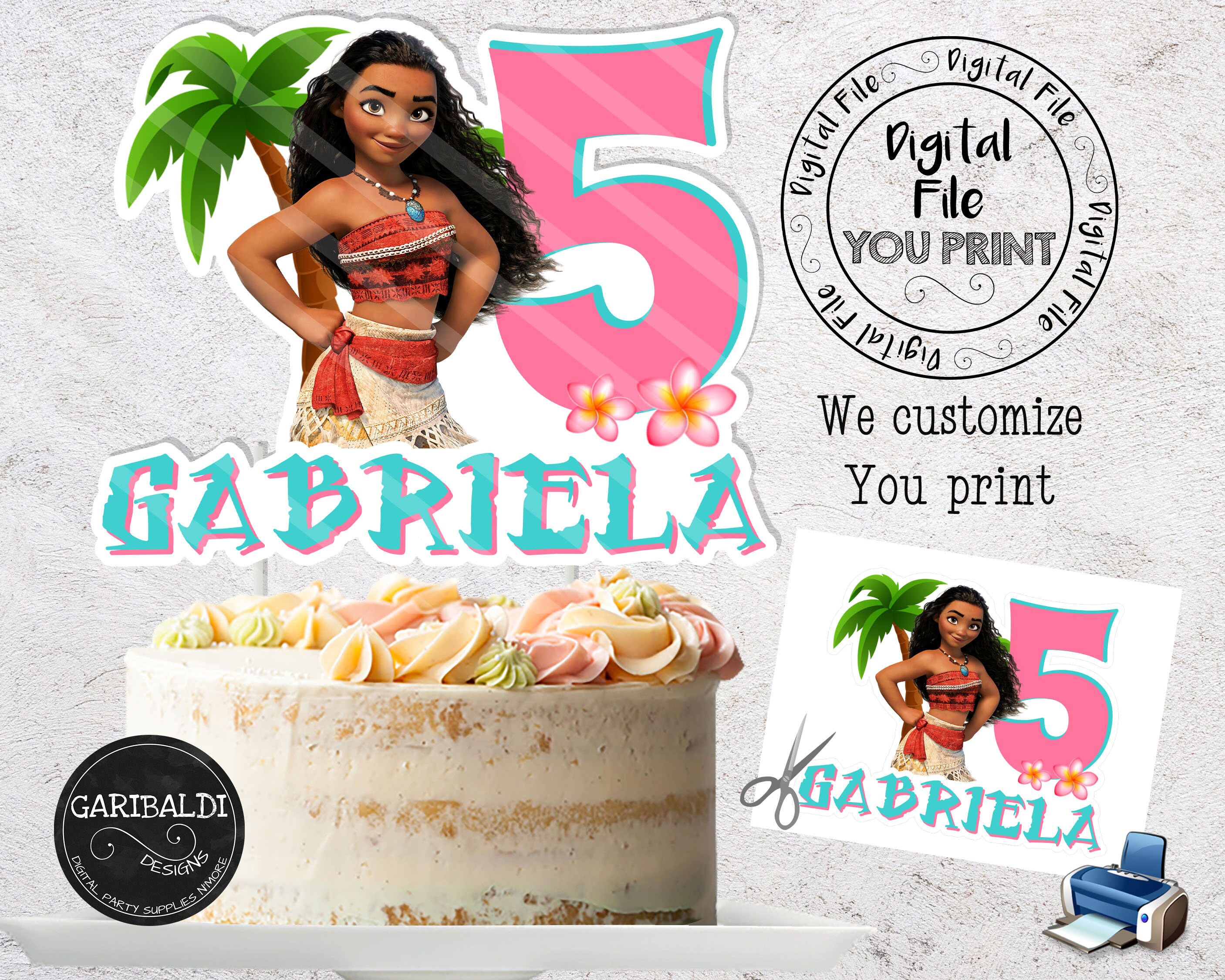 Printable Moana Cake Topper Printable Moana Centerpiece Etsy Printable Moana Cake Topper Printable Moana Centerpiece Etsy