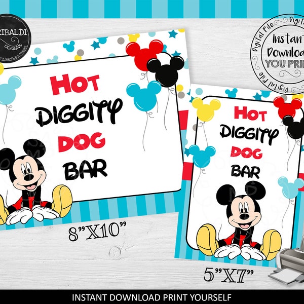 Hot Diggity Dog Bar Signs - Etsy