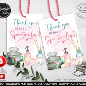 Teacher Appreciation Gift Tags Thank you for being Spa-tacular Tag School Volunteer Staff PTA Boss Employee Coworker Printable Download TA