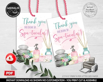 Teacher Appreciation Gift Tags Thank you for being Spa-tacular Tag School Volunteer Staff PTA Boss Employee Coworker Printable Download TA