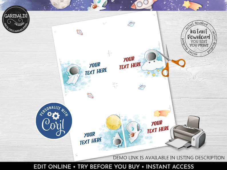 Editable Outer Space Food Labels Printable Baby Astronaut - Etsy