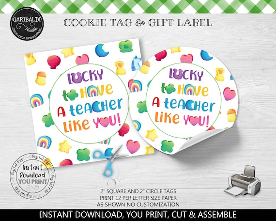 Instant Download Lucky to Have a Teacher Like You Gift Tag