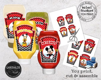 mickey mouse labels etsy