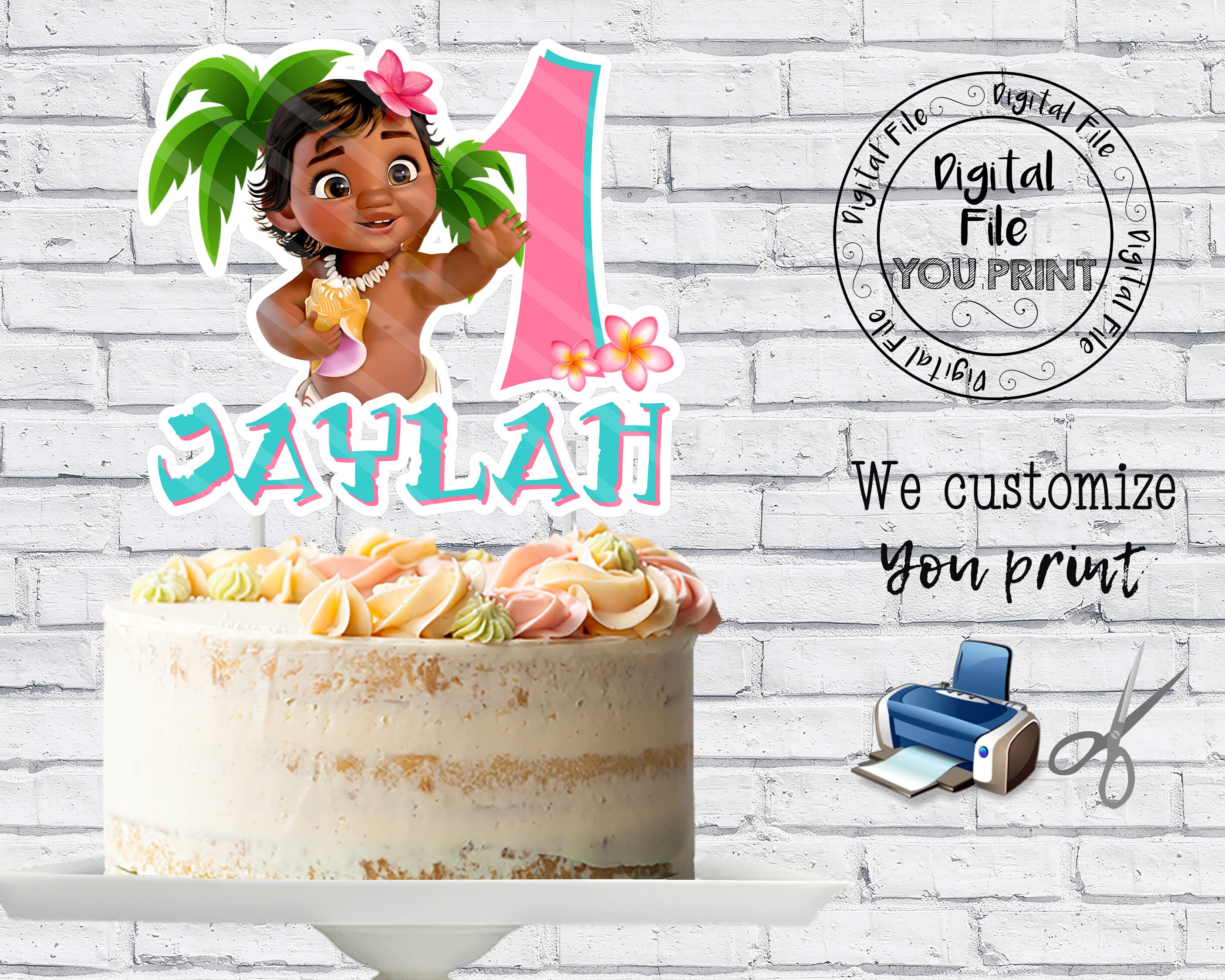 Moana Baby Cake Topper Moana Cake Topper Printable Moana Etsy Moana Baby Cake Topper Moana Cake Topper Printable Moana Etsy