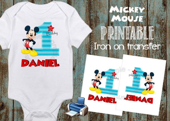CHRISTMAS BOX IRON ON TRANSFER CUTE MICKEY OR MINNIE TO CREATE T SHIRTS BAGS