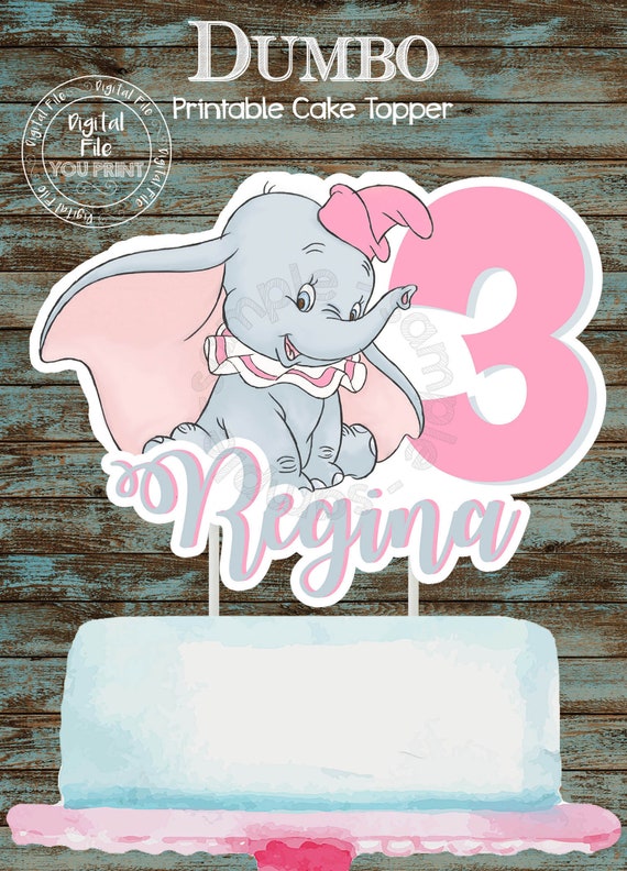 Printable Dumbo Cake Topper Printable Dumbo Centerpiece Etsy