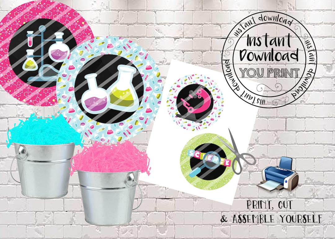 Printable Science Centerpieces, Science Party Decorations, Science ...