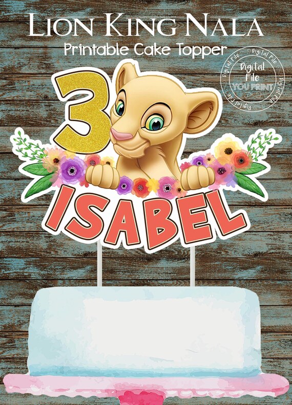 Printable Lion King Nala Cake Topper Nala Printable Cake Etsy