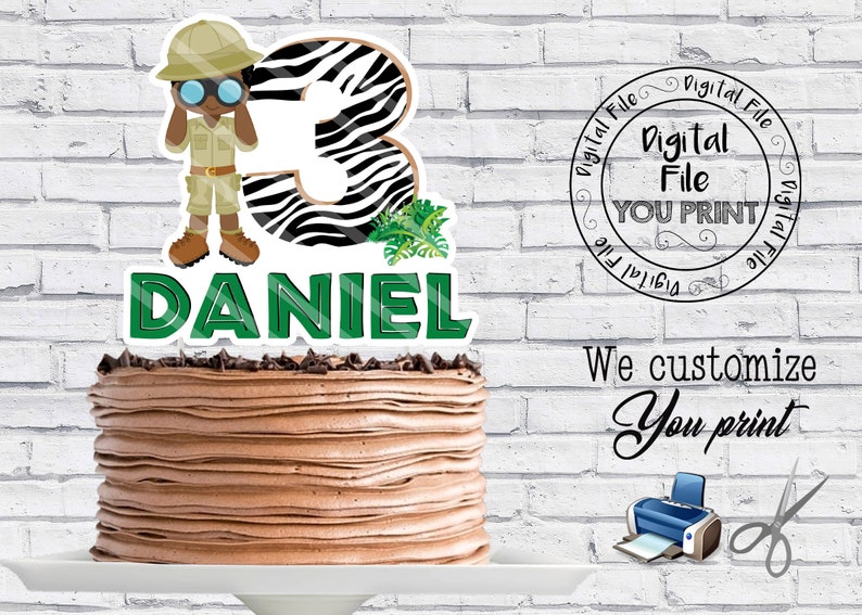 Printable Safari Cake Topper Safari Centerpieces Safari | Etsy