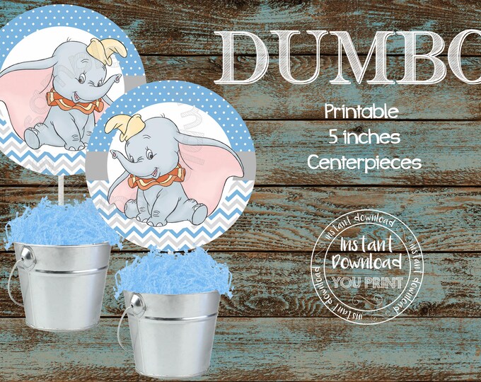Printable Dumbo Centerpieces Dumbo Decorations DIY Dumbo Etsy