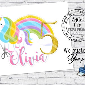 printable unicorn cake topper unicorn centerpieces unicorn etsy