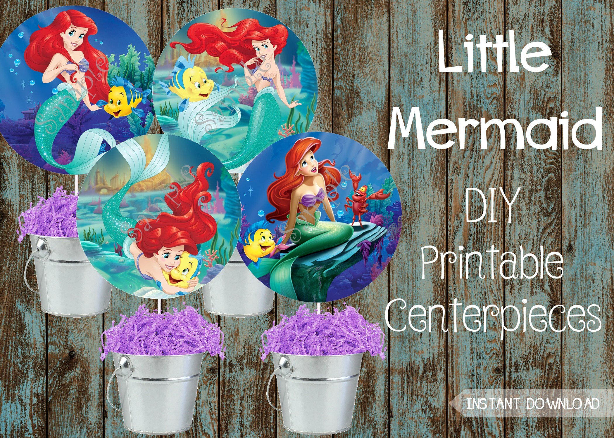 Little Mermaid Centerpieces Little Mermaid Decorations | Etsy