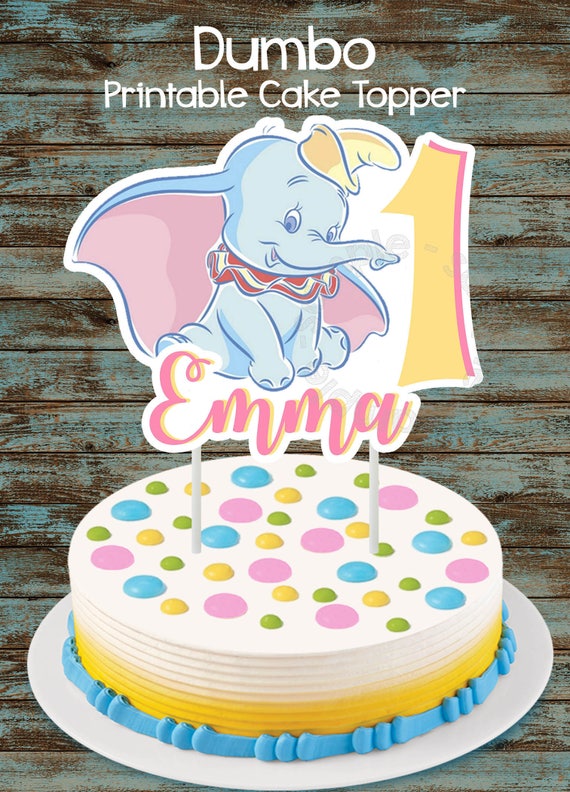 Printable Dumbo Cake Topper Printable Dumbo Centerpiece | Etsy